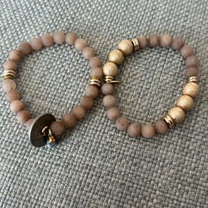 2 beaded bracelets by The Lace Project